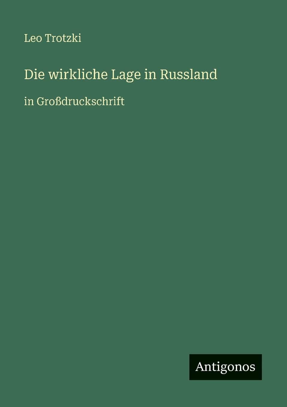 Die wirkliche Lage in Russland Contemporary literature