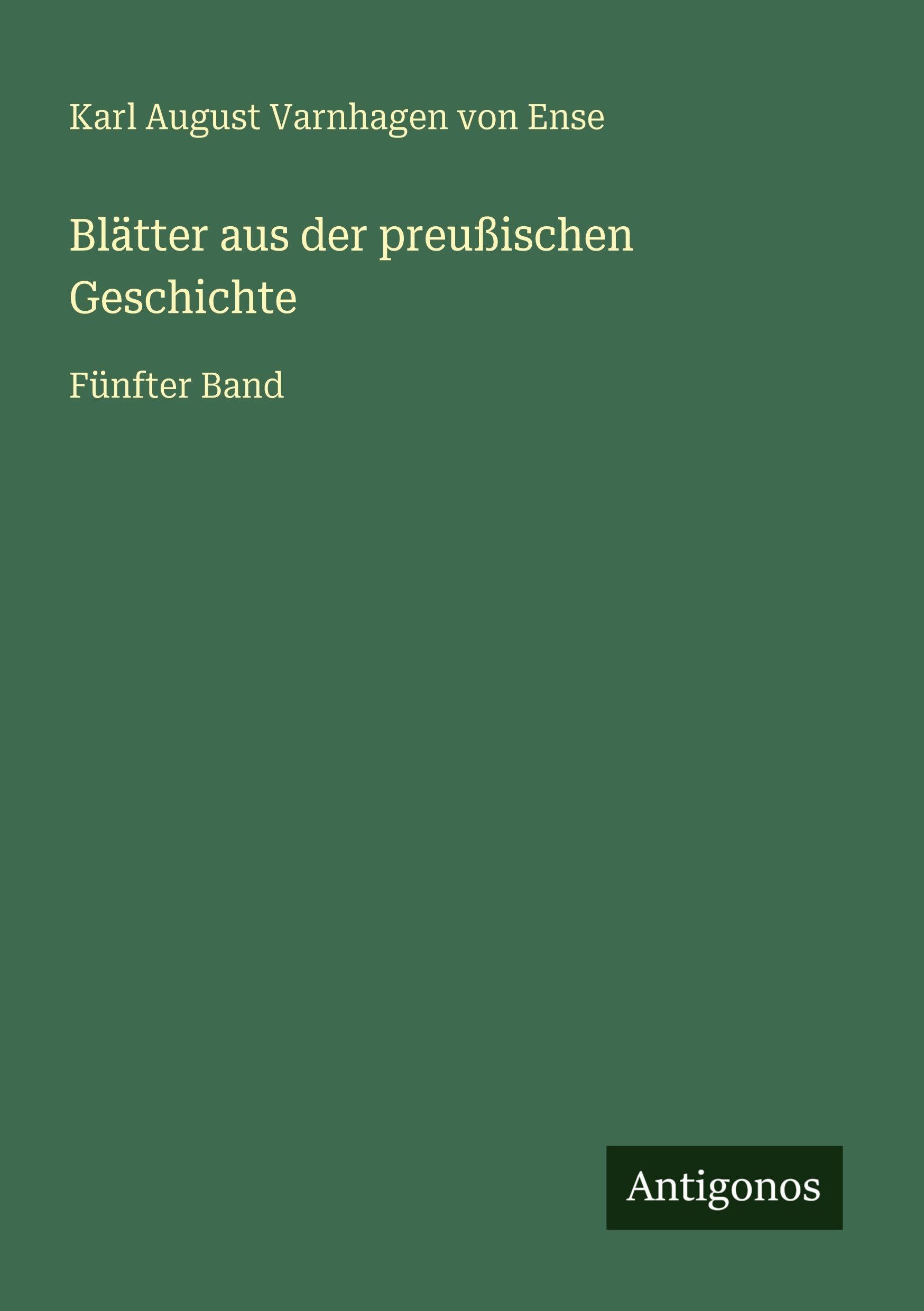 Blätter aus der preußischen Geschichte Contemporary literature