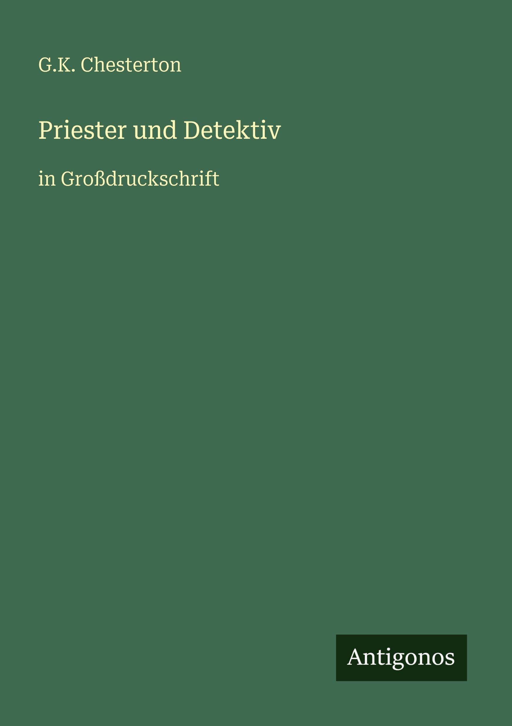 Priester und Detektiv Contemporary literature