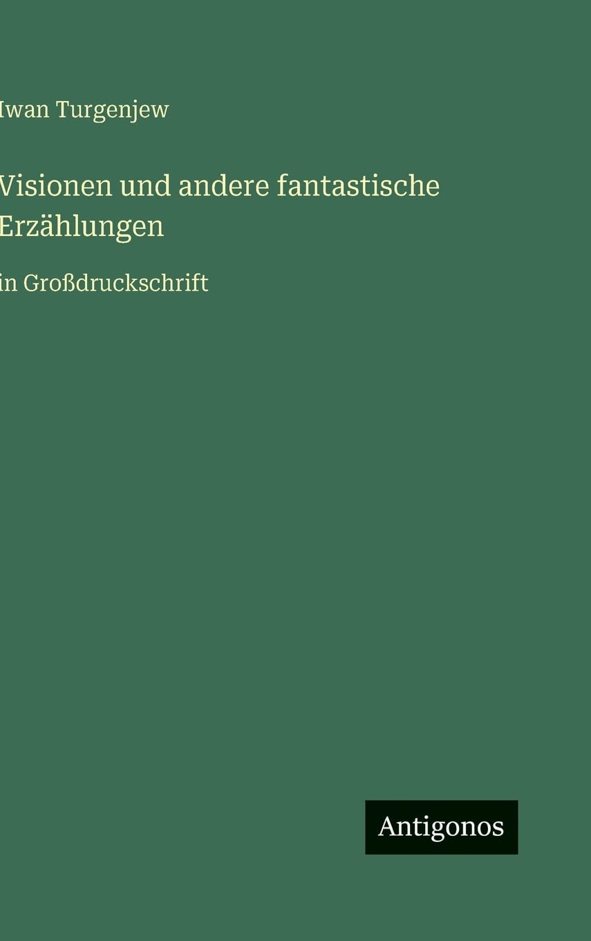 Visionen und andere fantastische Erzählungen Contemporary literature