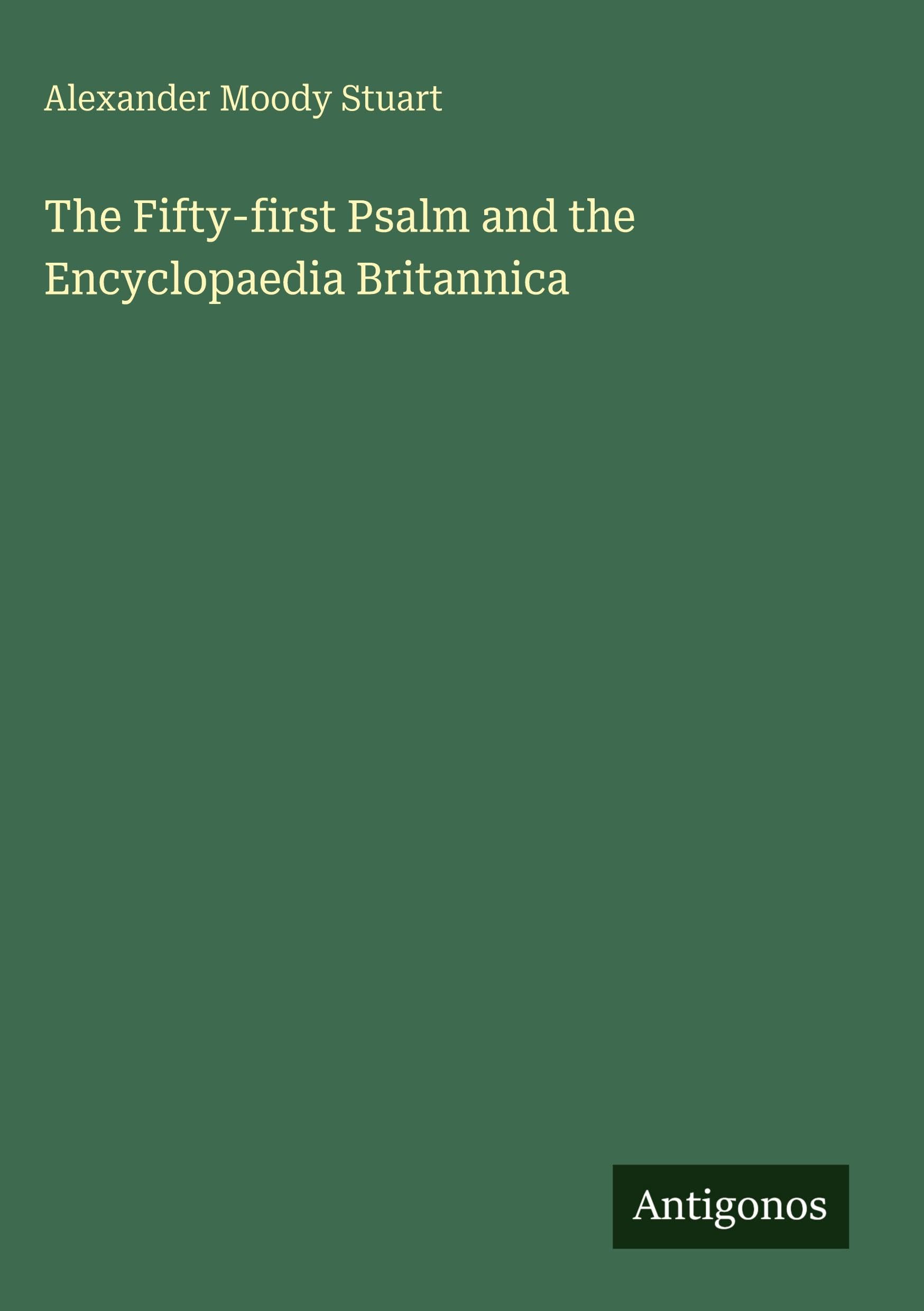 The Fifty-first Psalm and the Encyclopaedia Britannica Classics