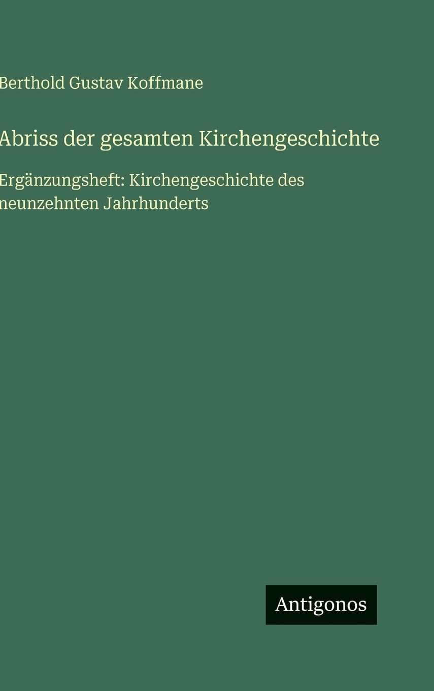 Abriss der gesamten Kirchengeschichte Contemporary literature