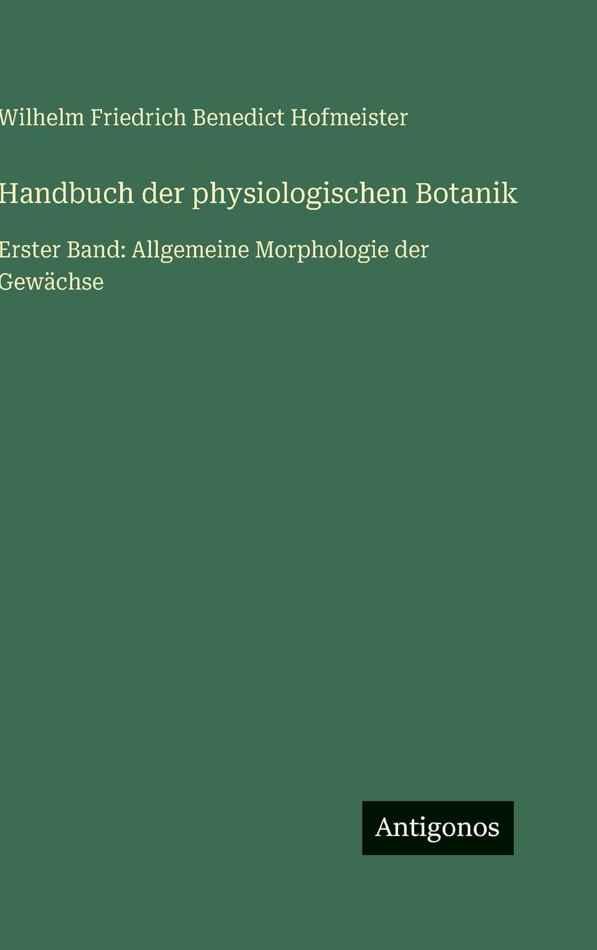 Handbuch der physiologischen Botanik Contemporary literature