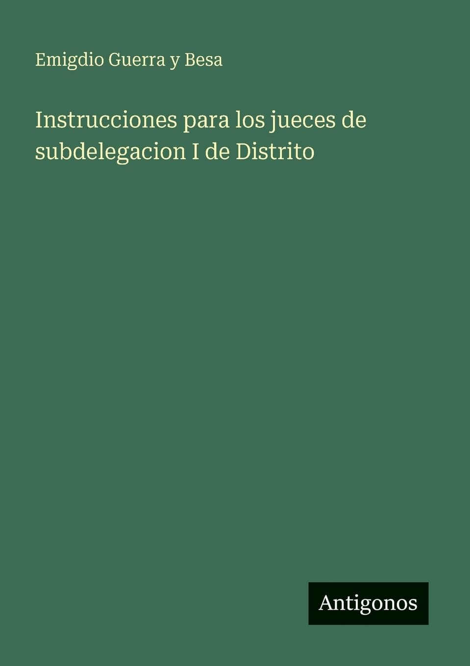 Instrucciones para los jueces de subdelegacion I de Distrito Contemporary literature