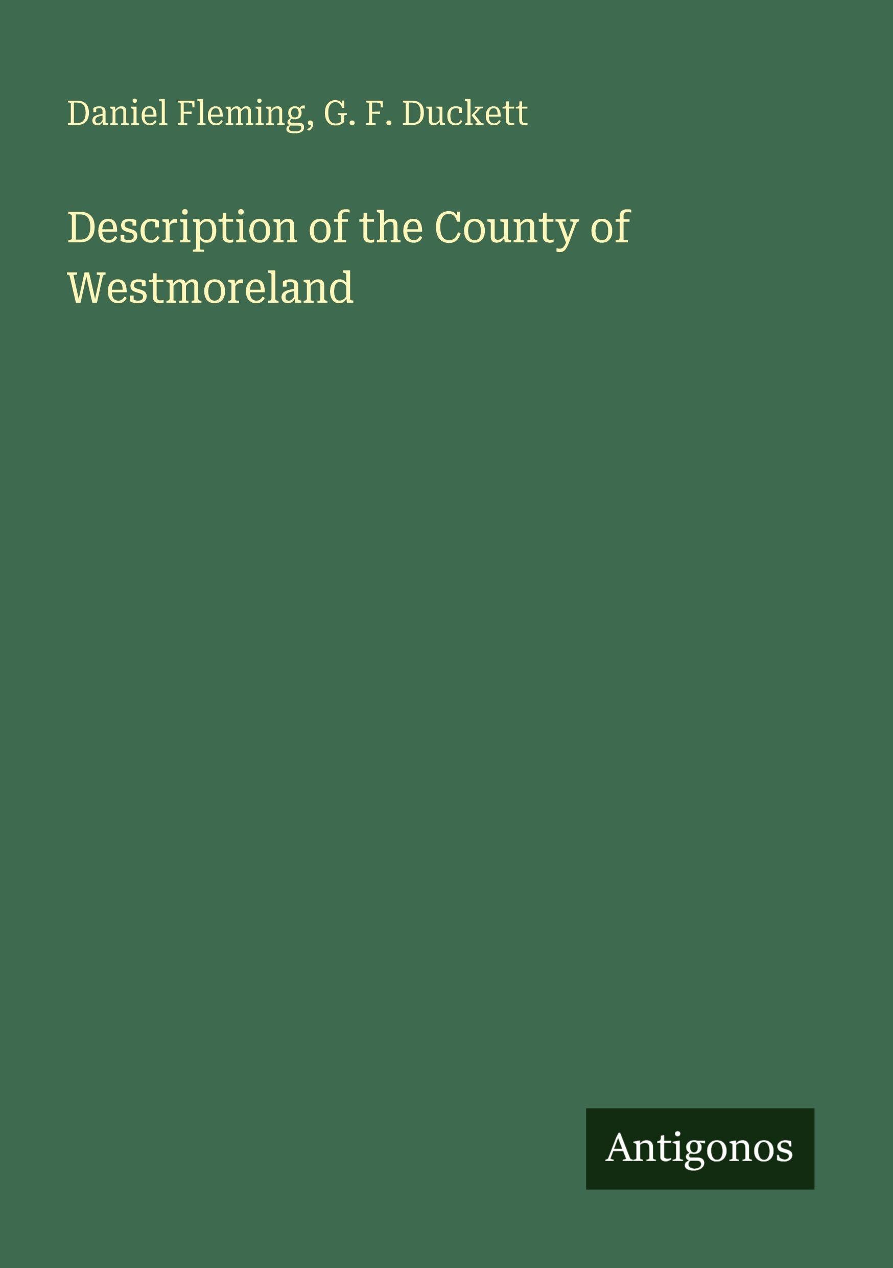 Description of the County of Westmoreland Classics