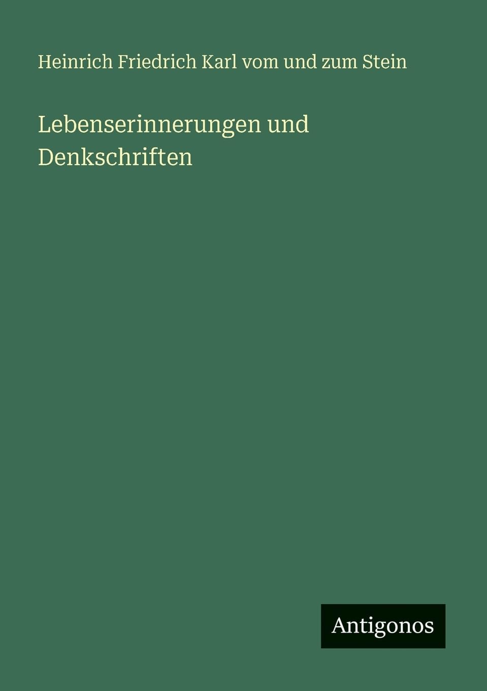 Lebenserinnerungen und Denkschriften Contemporary literature