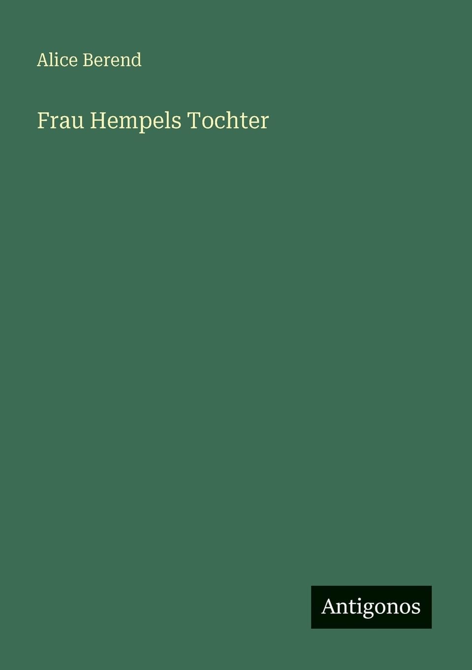 Frau Hempels Tochter Contemporary literature