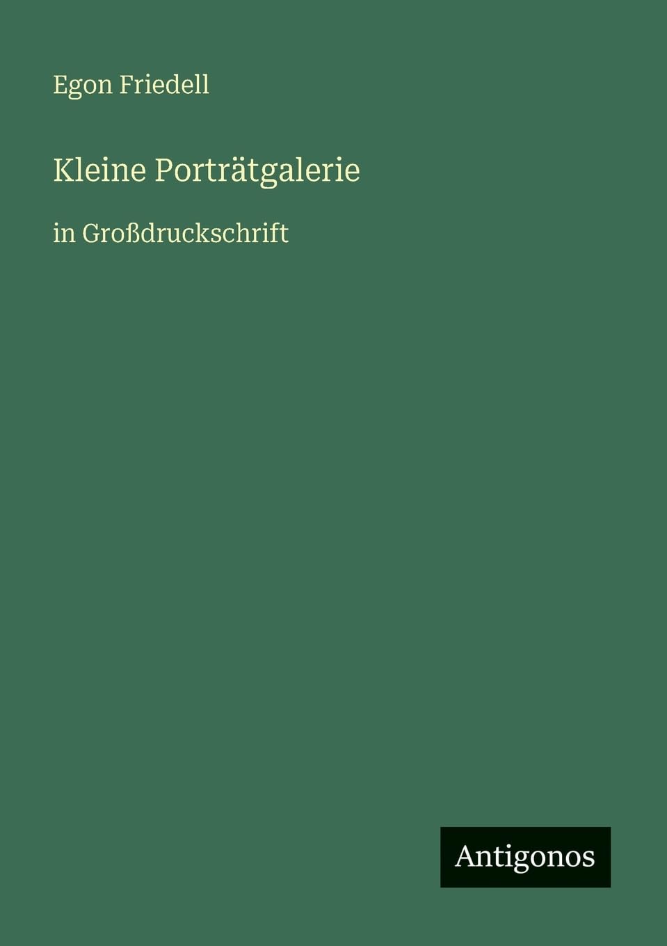Kleine Porträtgalerie Contemporary literature