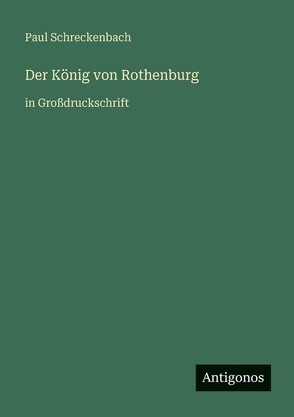 Der König von Rothenburg Contemporary literature