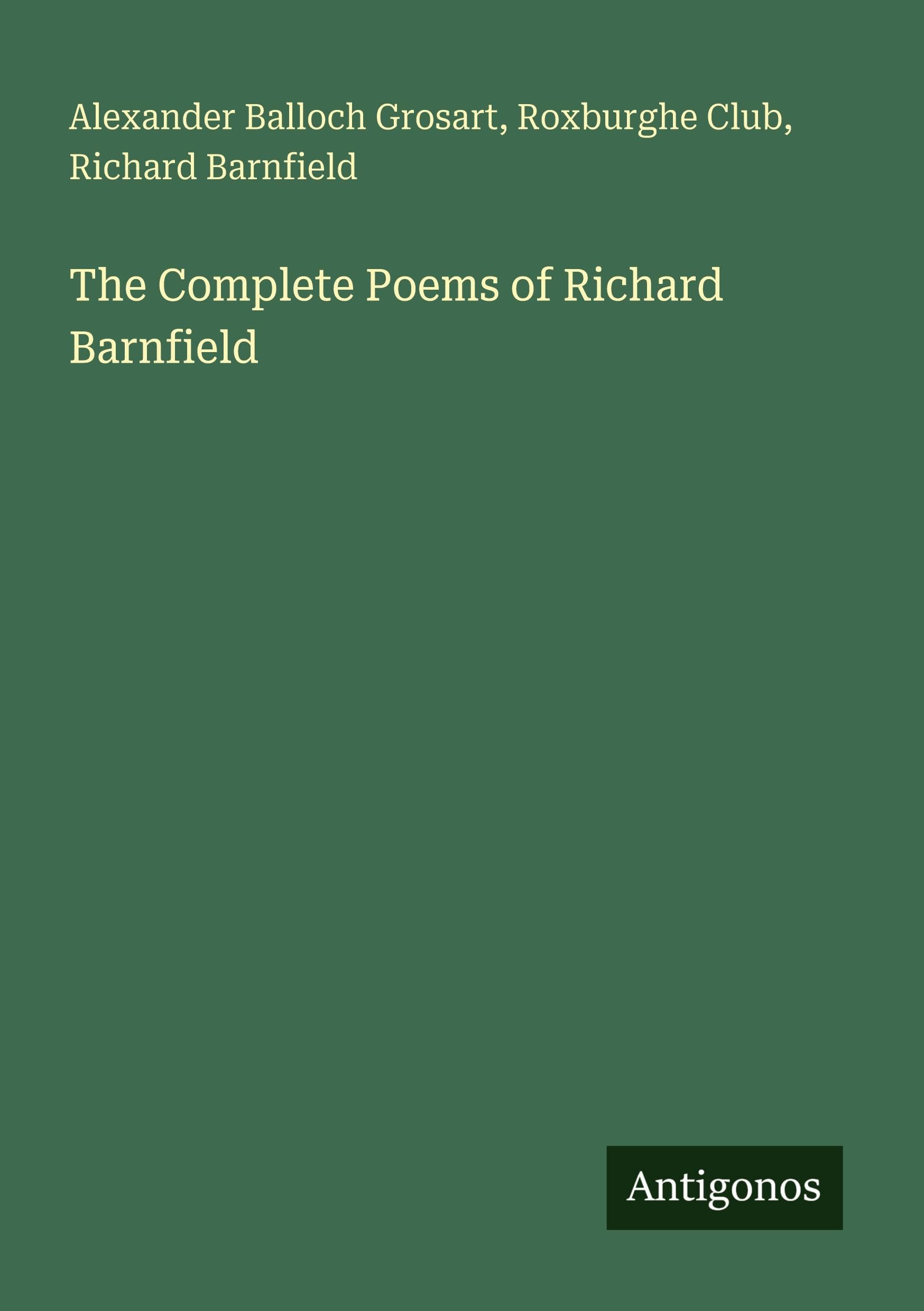 The Complete Poems of Richard Barnfield Classics