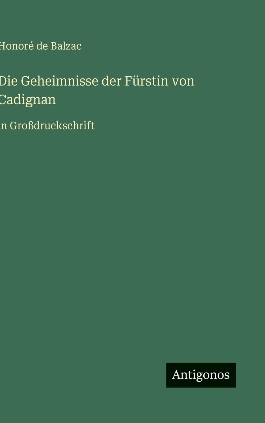 Die Geheimnisse der Fürstin von Cadignan Contemporary literature