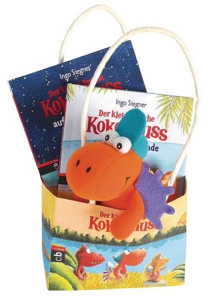Der kleine Drache Kokosnuss - Geschenktüte - Set: Mini-Bücher u. Fleece-Figur in Tasche book
