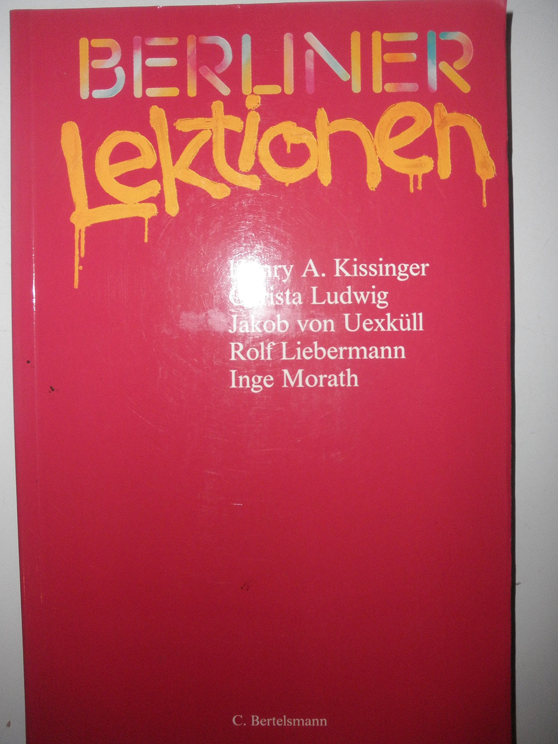Berliner Lektionen 1994: Lesungen u. Gespräche im Berliner Renaissance-Theater Arts & Music
