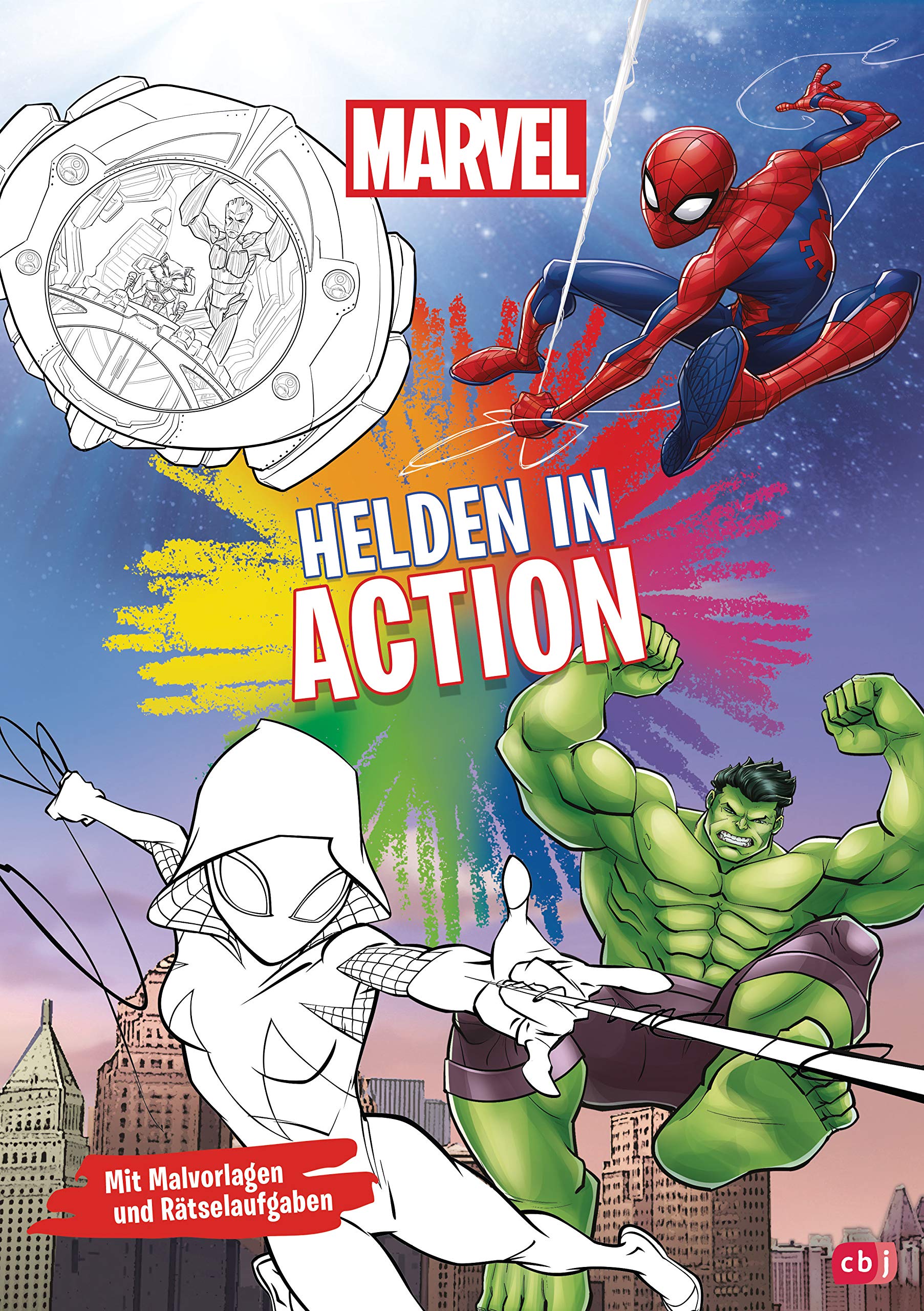 Marvel Helden in Action: Ausmalen und Rätseln - Mit über 30 Schwarz-Weiß-Malvorlagen und über 30 Rätselaufgaben (Die Marvel-Activity-Reihe, Band 3) Manga