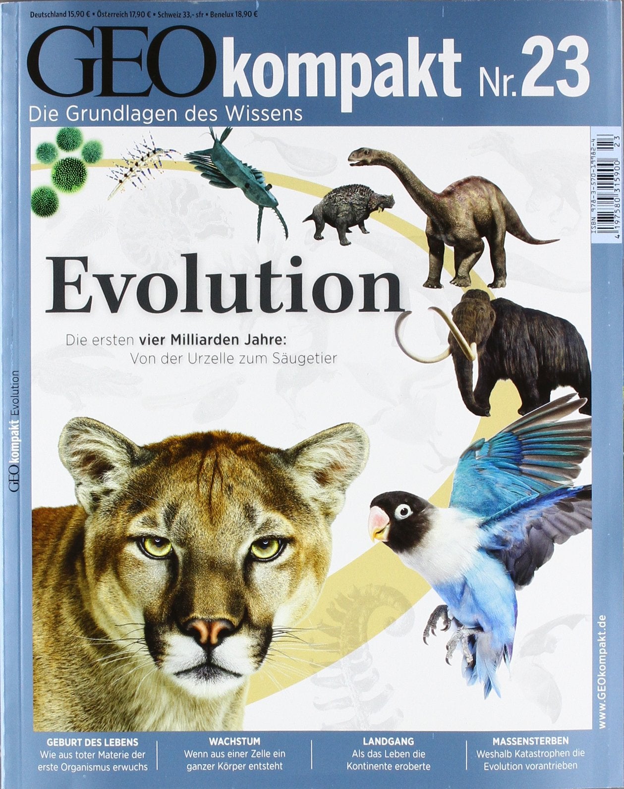 GEO kompakt 23/10: Evolution. Die ersten vier Milliarden Jahre: Von der Urzelle zum Säugetier (mit DVD) Reference Books