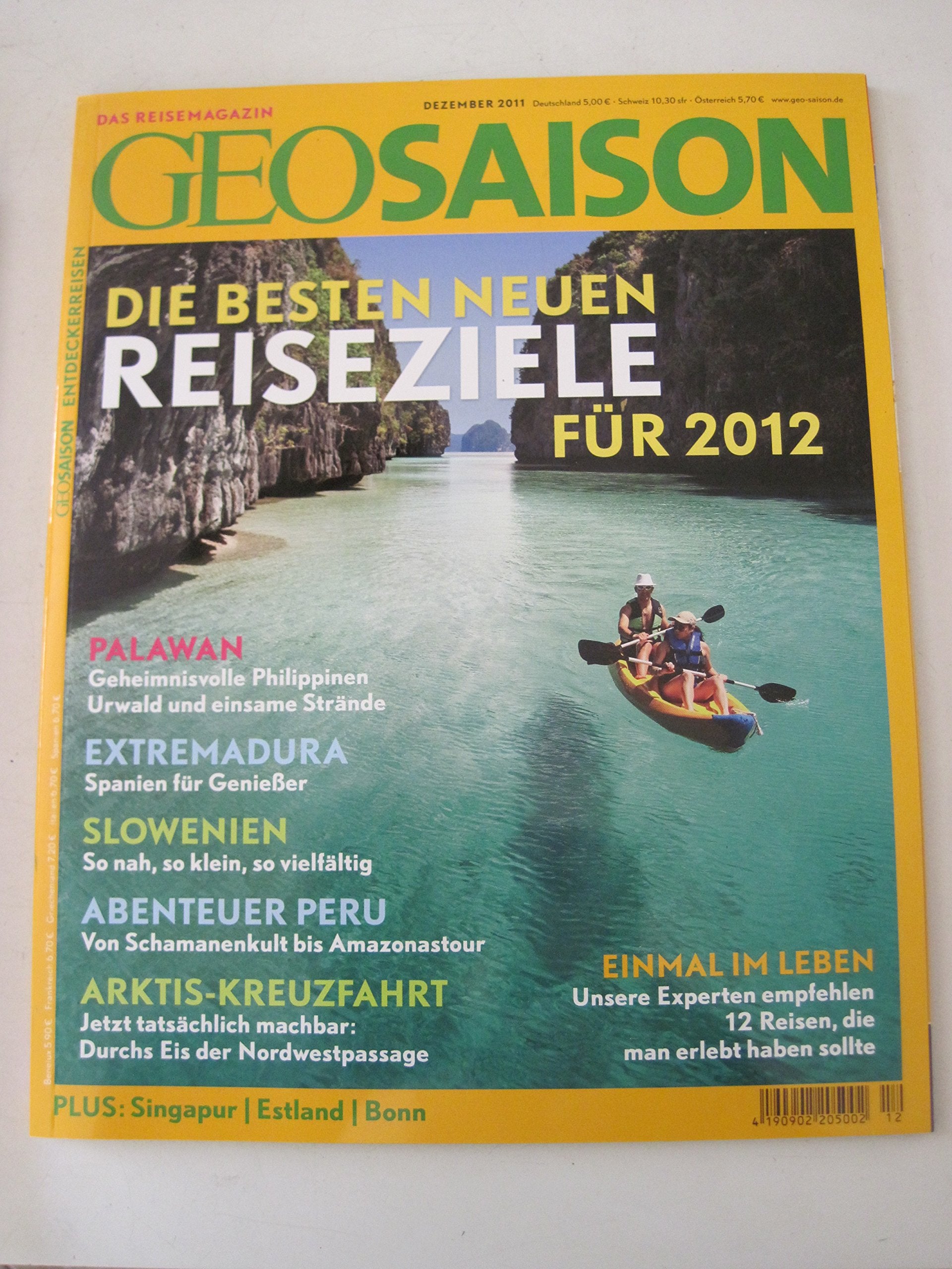 GEO Saison 12/2011 die besten Reiseziele 2012 Leisure, Home & Garden