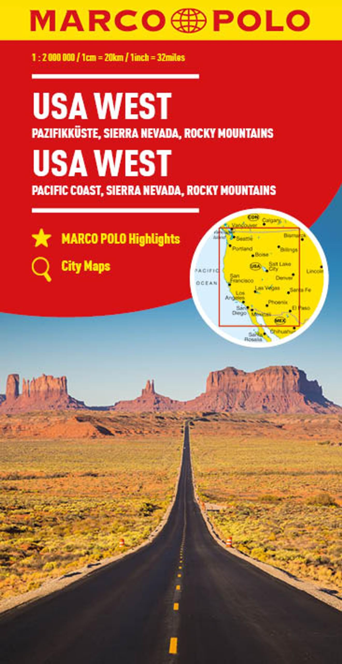 MARCO POLO Kontinentalkarte USA West 1:2 Mio. book