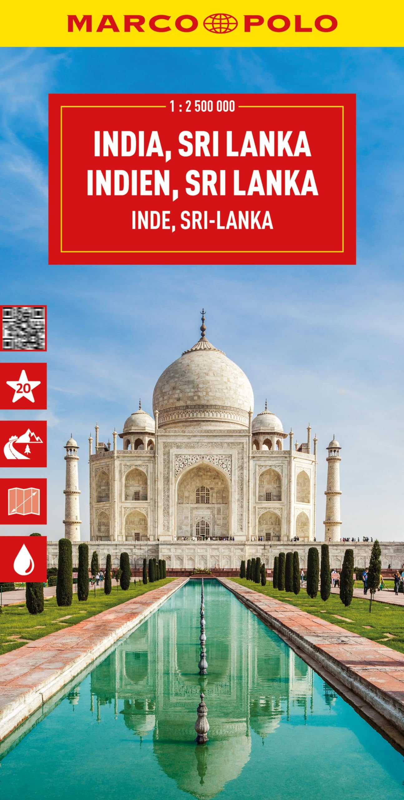 MARCO POLO Reisekarte Indien, Sri Lanka 1:2,5 Mio. Leisure, Home & Garden