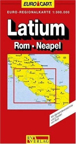 RV Euro-Regionalkarte 1:300 000 Latium/Rom/Neapel: Mit Gemeindeverzeichnis und Cityplan von Rom Books