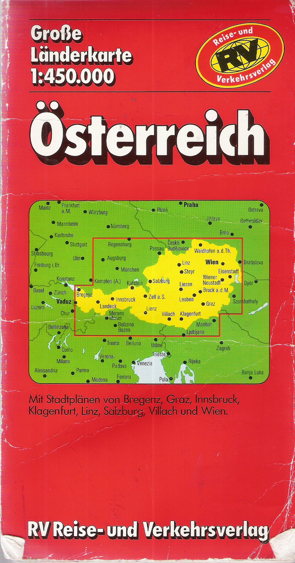 Österreich, Euro-Länderkarte Maps & Plans