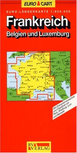 RV Euro-Länderkarte 1:800 000 Frankreich - Belgien und Luxemburg Leisure, Home & Garden