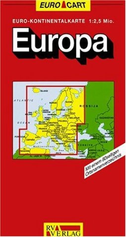 RV Euro-Kontinentalkarte 1:2,5 Mio. Europa physisch Geology & Geography