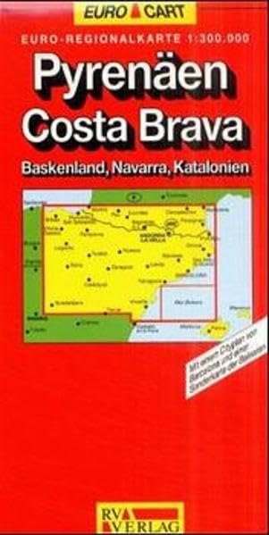RV Euro-Regionalkarte 1:300 000 Pyrenäen - Costa Brava / Baskenland, Navarra, Katalonien Leisure, Home & Garden