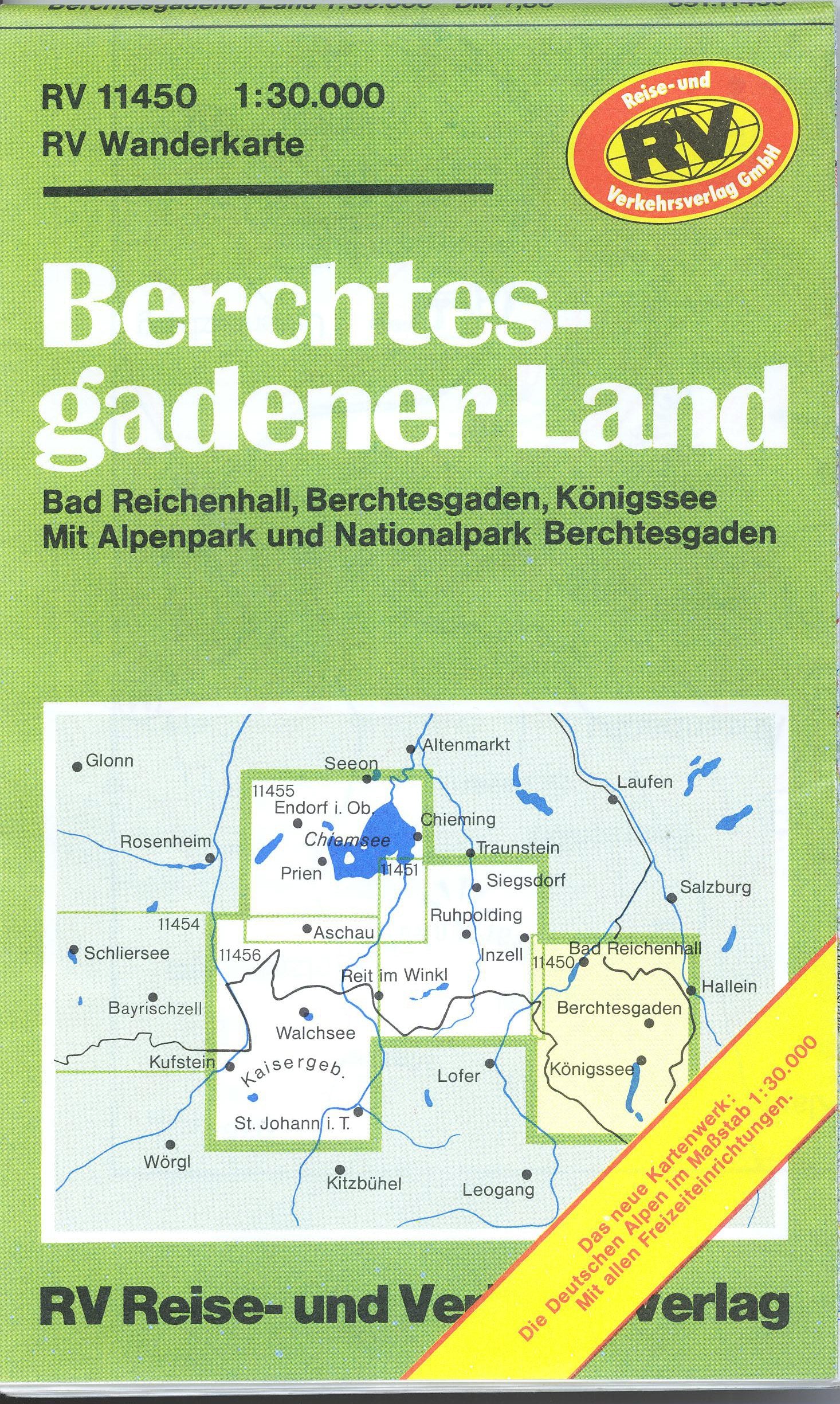 Berchtesgadener Land: Bad Reichenhall, Berchtesgaden, Königssee. Mit Alpen- und Nationalpark Berchtesgaden. Mit Freizeiteinrichtungen. 1:30000 Maps & Plans