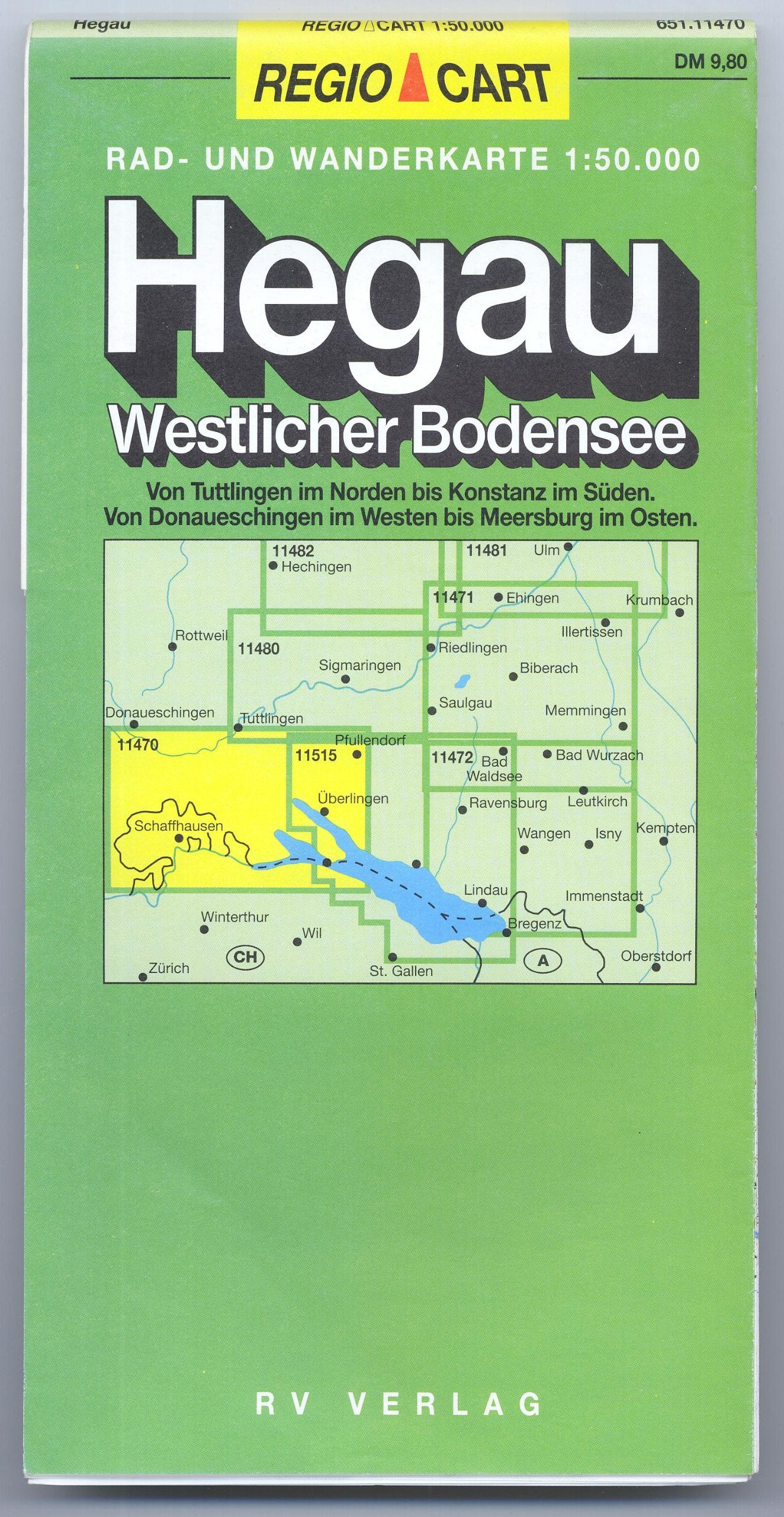 Hegau: Westlicher Bodensee. Rad- und Wanderkarte mit Beschreibung schöner Fahrrad-Rundtouren. 1:50000 Maps & Plans