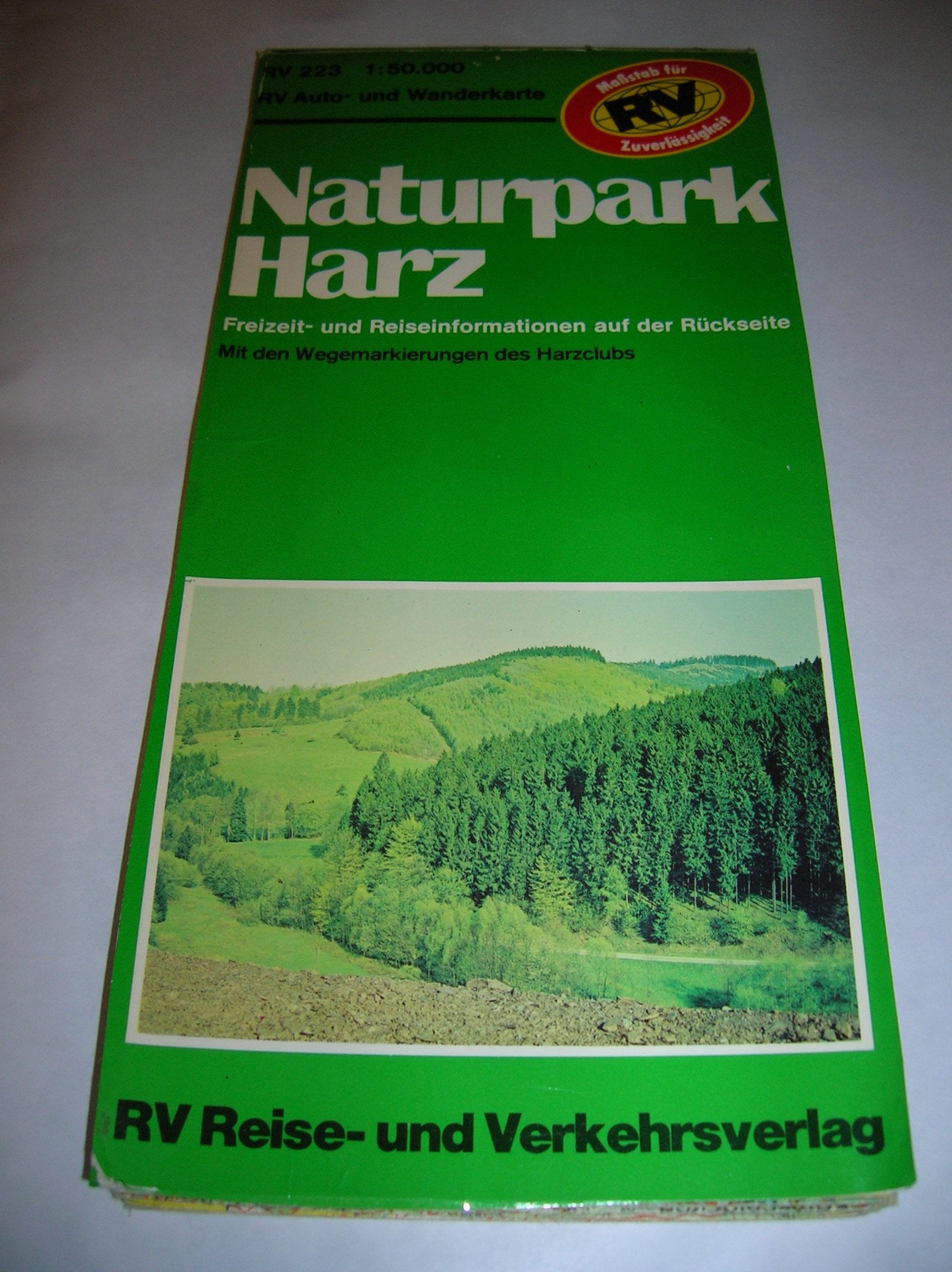 Naturpark Harz 1 : 50 000. RV- Karte Maps & Plans