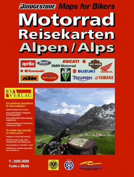 RV Motorrad-Reisekarten 1:300 000 Alpen Leisure, Home & Garden