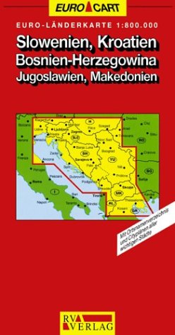 RV Euro-Länderkarte 1:800 000 Slowenien, Kroatien, Bosnien-Herzegowina, Jugoslawien, Makedonien Leisure, Home & Garden