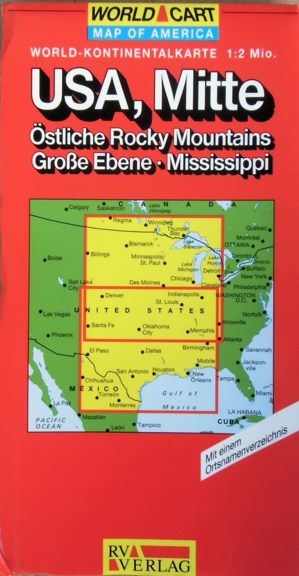 USA Mitte: Östliche Rocky Mountains, Große Ebene, Mississippi. Strassenkarte mit touristischen Informationen, Ortsverzeichnis. 1:2 Mill. (MARCO POLO Länderkarten) Leisure, Home & Garden