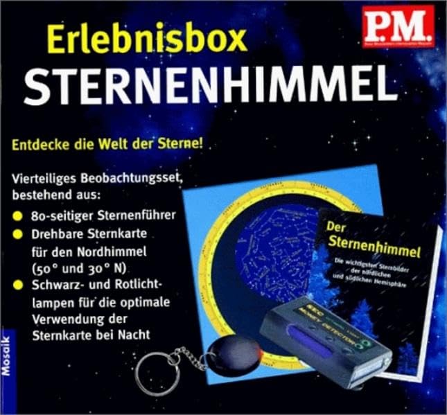 Erlebnisbox Sternenhimmel: Set aus Naturführer "Sternenhimmel", drehbarer Sternenkarte mit zwei Folien, Schwarz- und Rotlichtlampen für nächtliche Sternenbeobachtung Natural Sciences