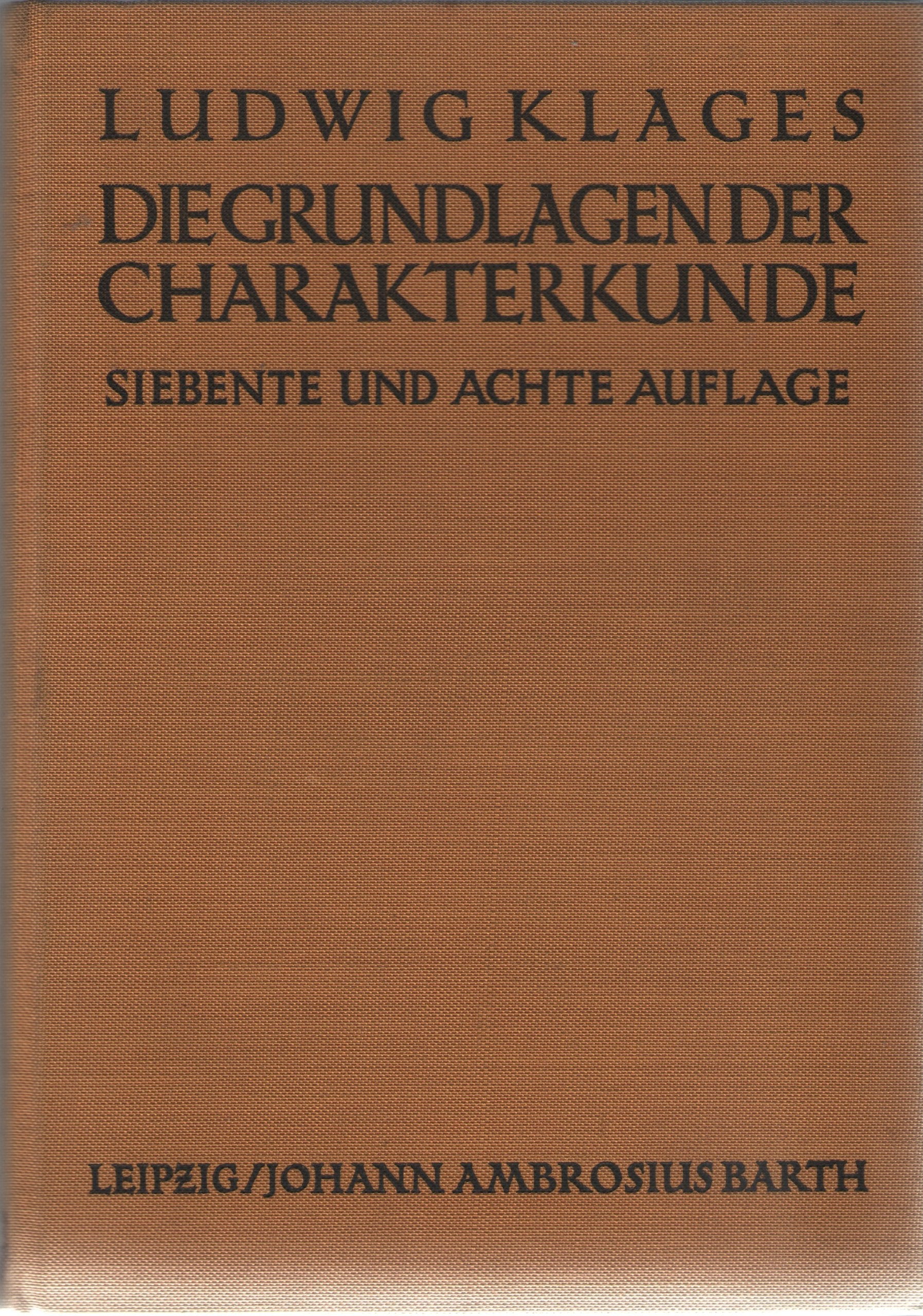 Die Grundlagen der Charakterkunde Books