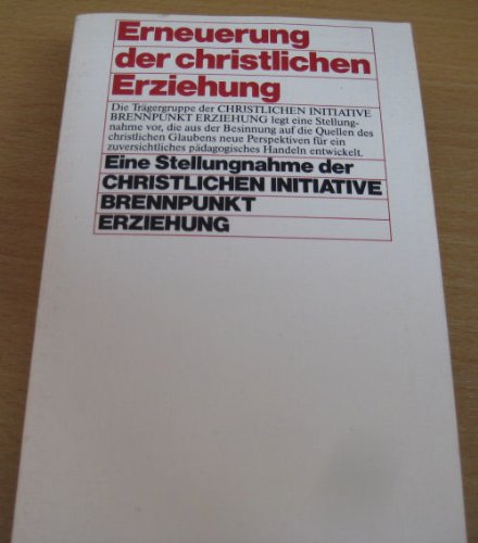Erneuerung der christlichen Erziehung Education & Training