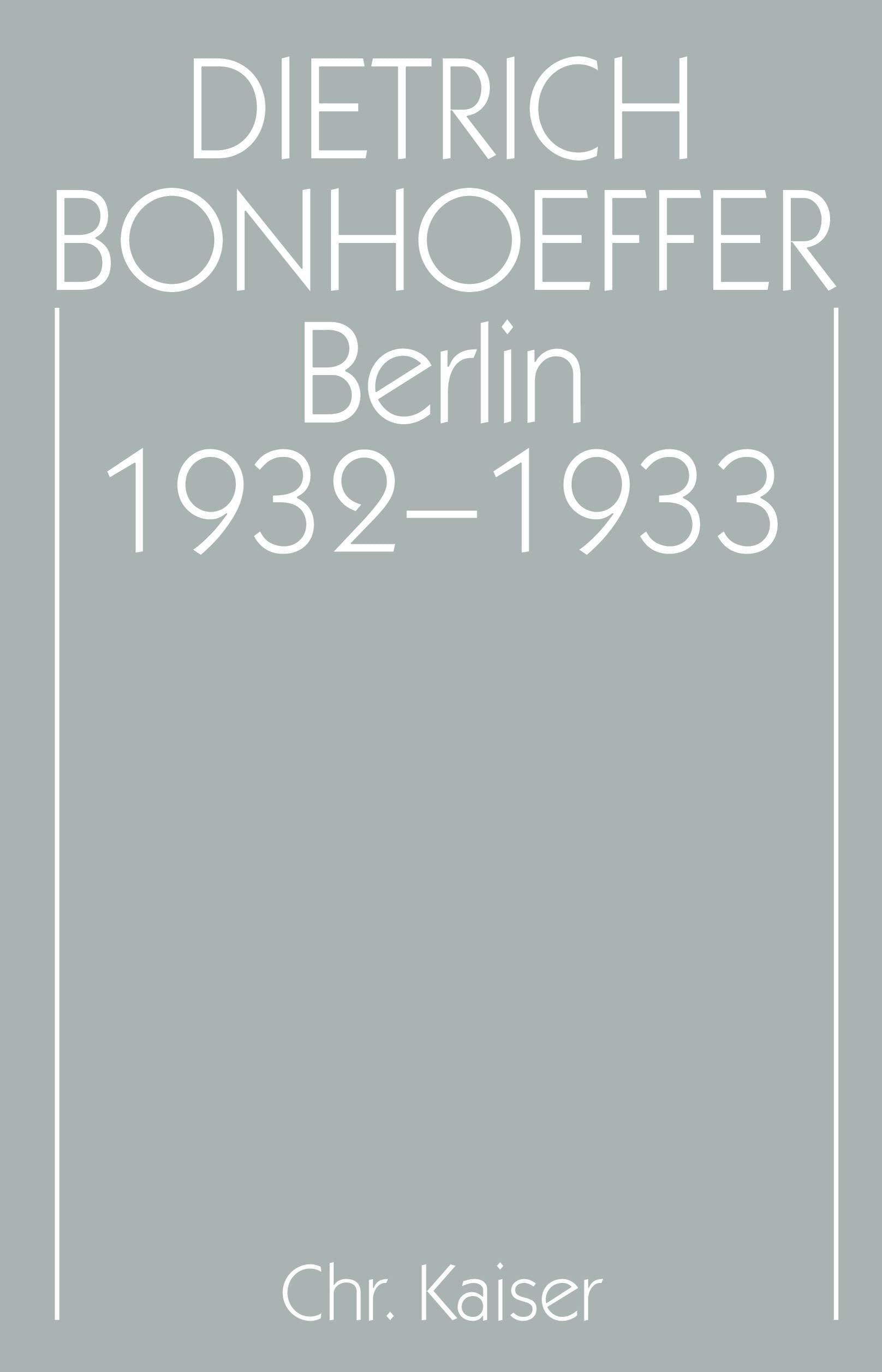 Werke, 17 Bde. u. 2 Erg.-Bde., Bd.12, Berlin 1932-1933: Hrsg. v. Carsten Nicolaisen u. Ernst-Albert Scharffenorth (Dietrich Bonhoeffer Werke (DBW), Band 12) Contemporary literature