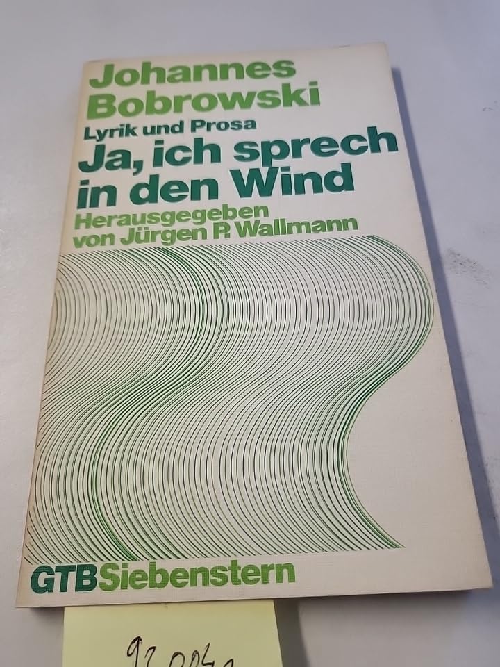 Product Image: Ja, ich sprech in den Wind. Lyrik und Prosa