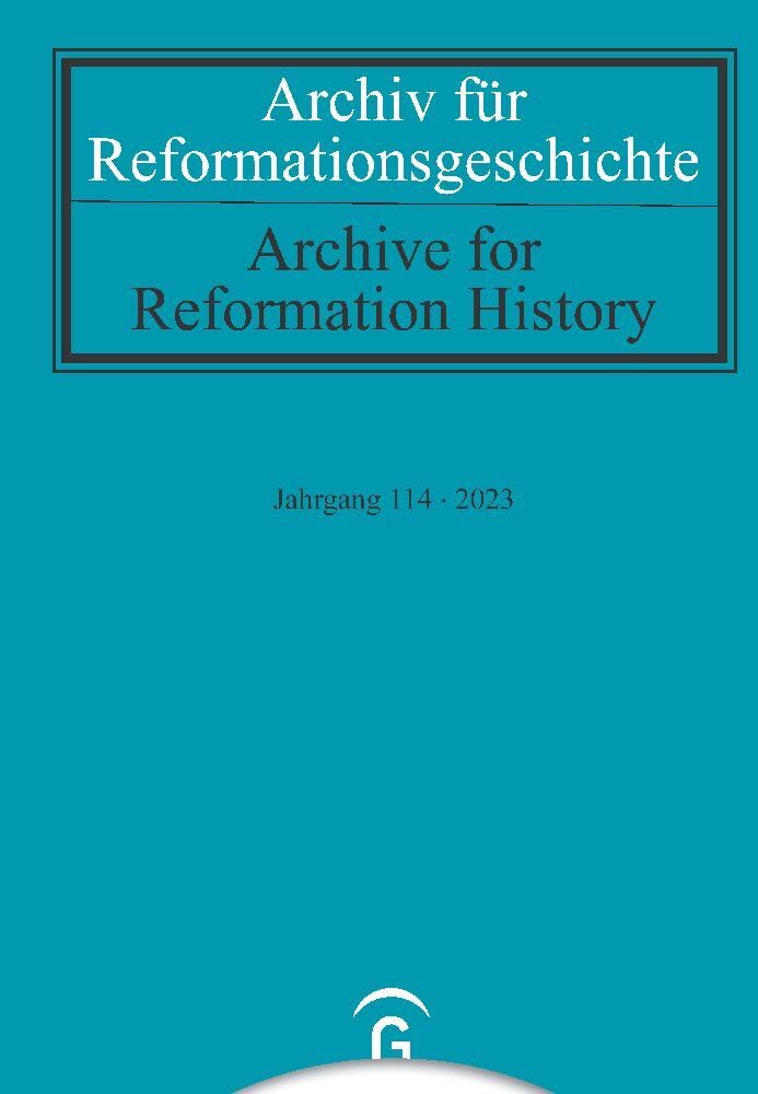 Archiv für Reformationsgeschichte – Aufsatzband: Jahrgang 114/2023 Philosophy