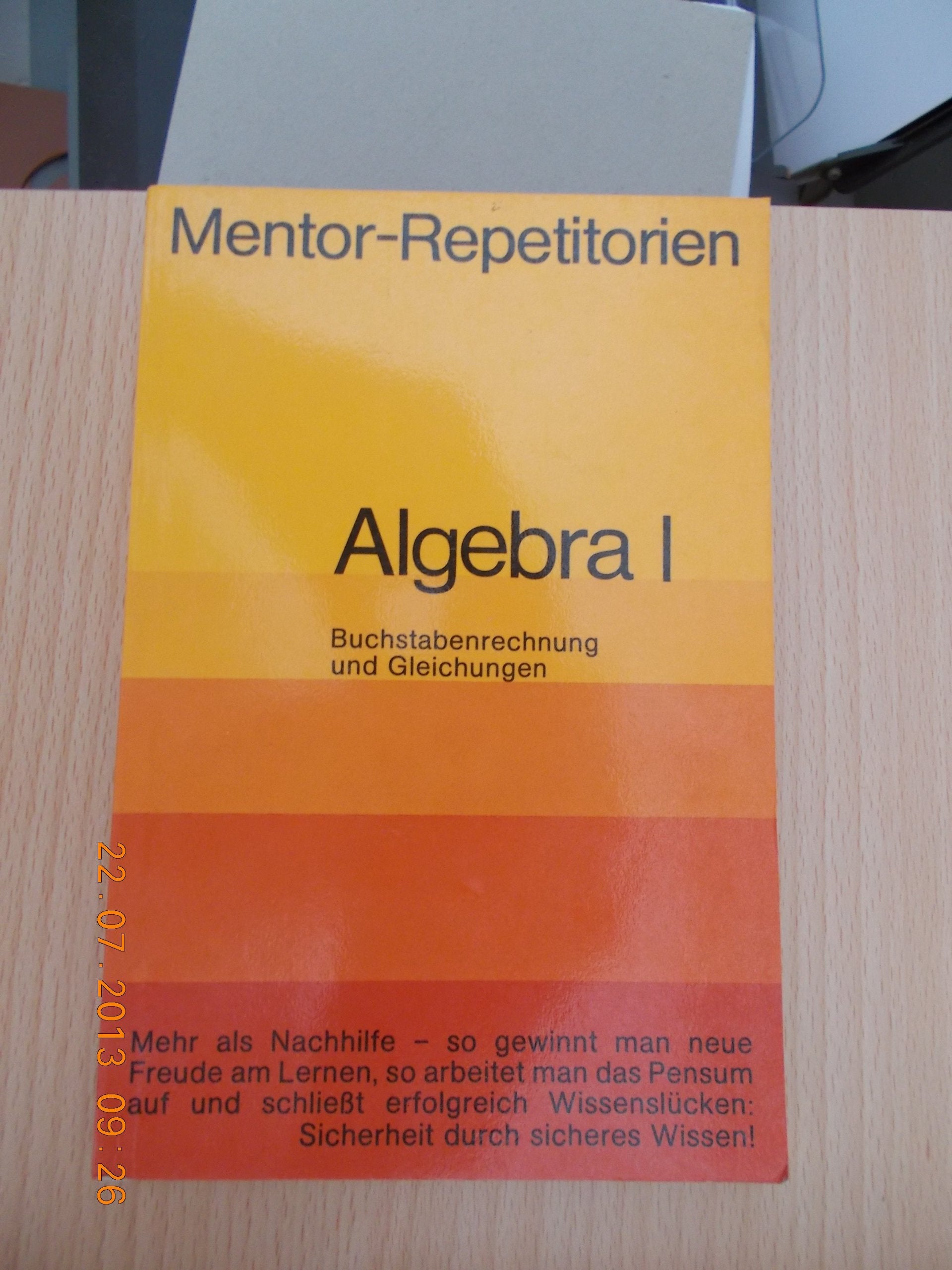 Algebra I. Buchstabenrechnung und Gleichungen. (Bd. 22) Mathematics