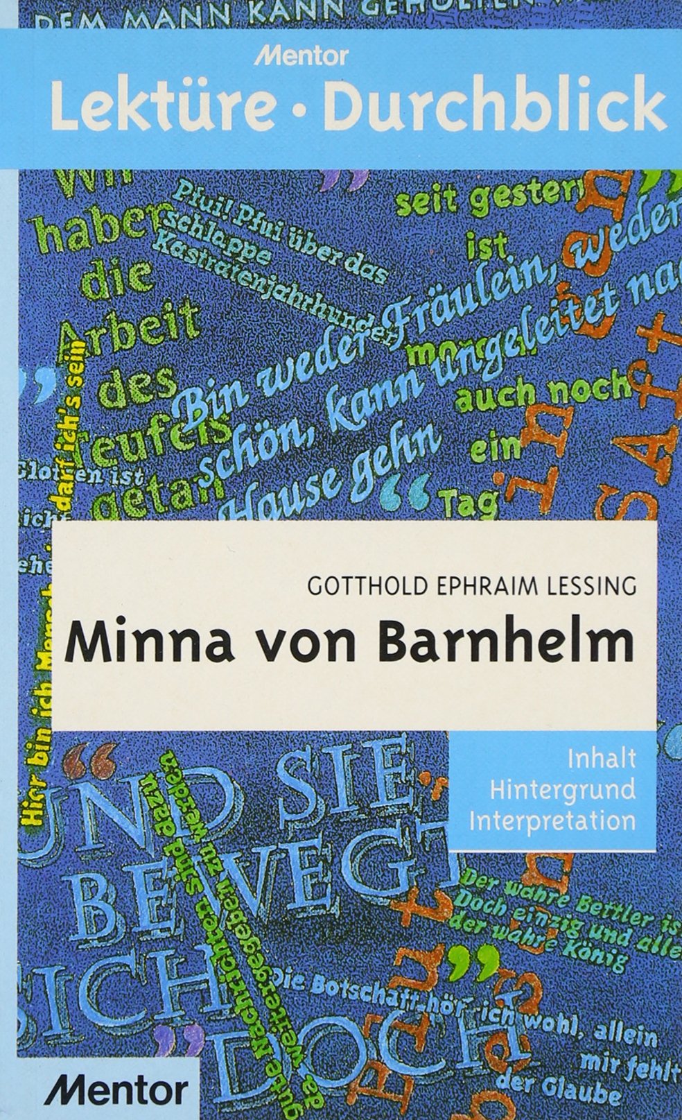 Lessing: Minna Von Barnhelm (Lekture - Durchblick) Study Guides