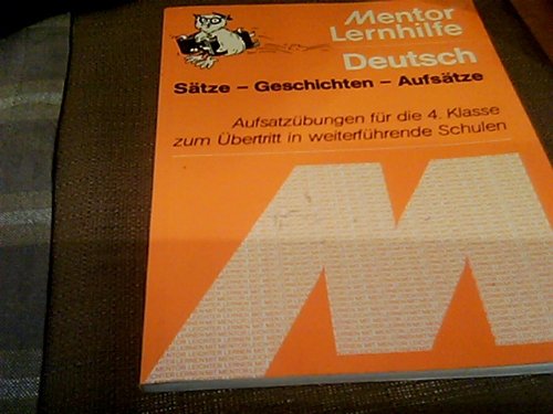 Mentor Lernhilfen, Bd.9, Sätze, Geschichten, Aufsätze Education & Training