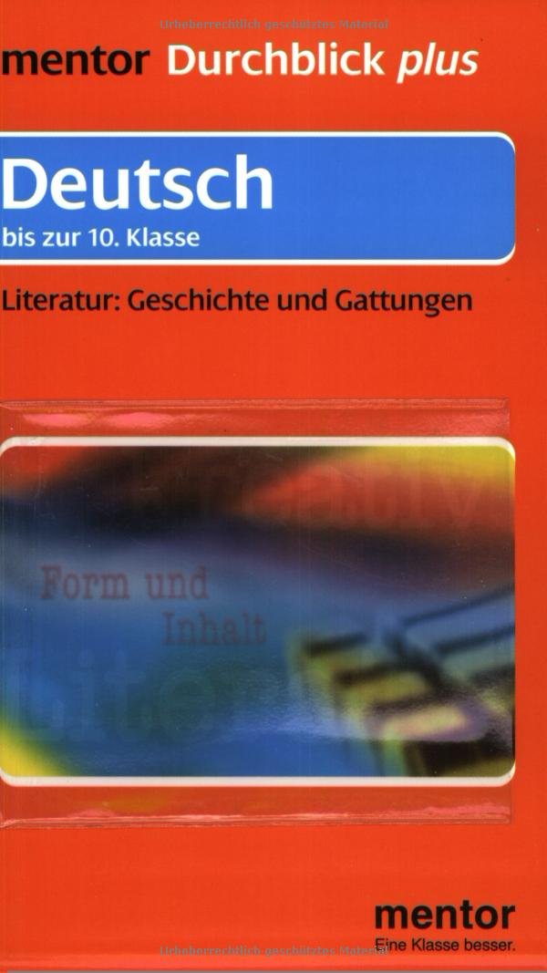 Deutsch. Literatur: Geschichte und Gattungen Books