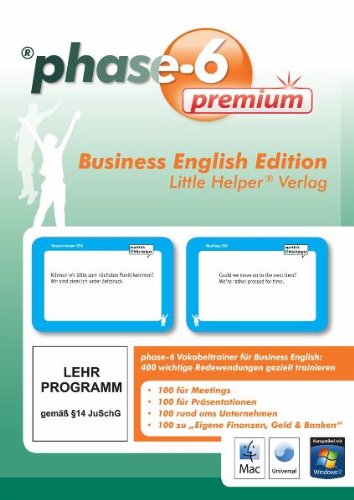 phase6 Business English Edition, Little Helper® Verlag: Vokabeltrainer phase6 premium mit 400 wichtigen Wörtern und Sätzen für business English Foreign Languages ​​& Dictionaries