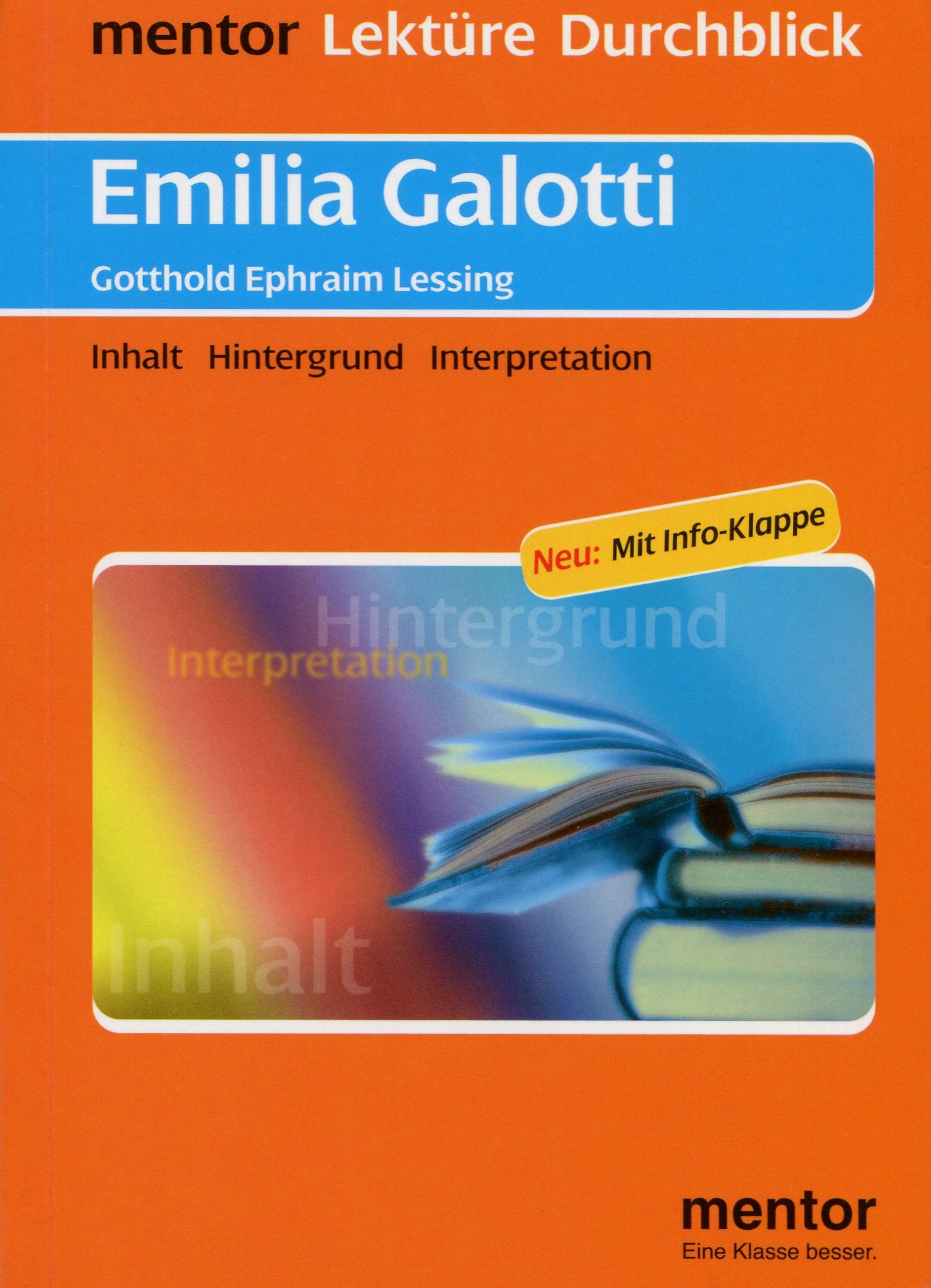 Mentor Lektüre Duchblick. Gotthold Ephraim Lessing 'Emilia Galotti' Contemporary literature