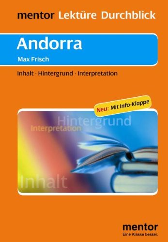 Max Frisch: Andorra - Buch mit Info-Klappe: Inhalt - Hintergrund - Interpretation Contemporary literature
