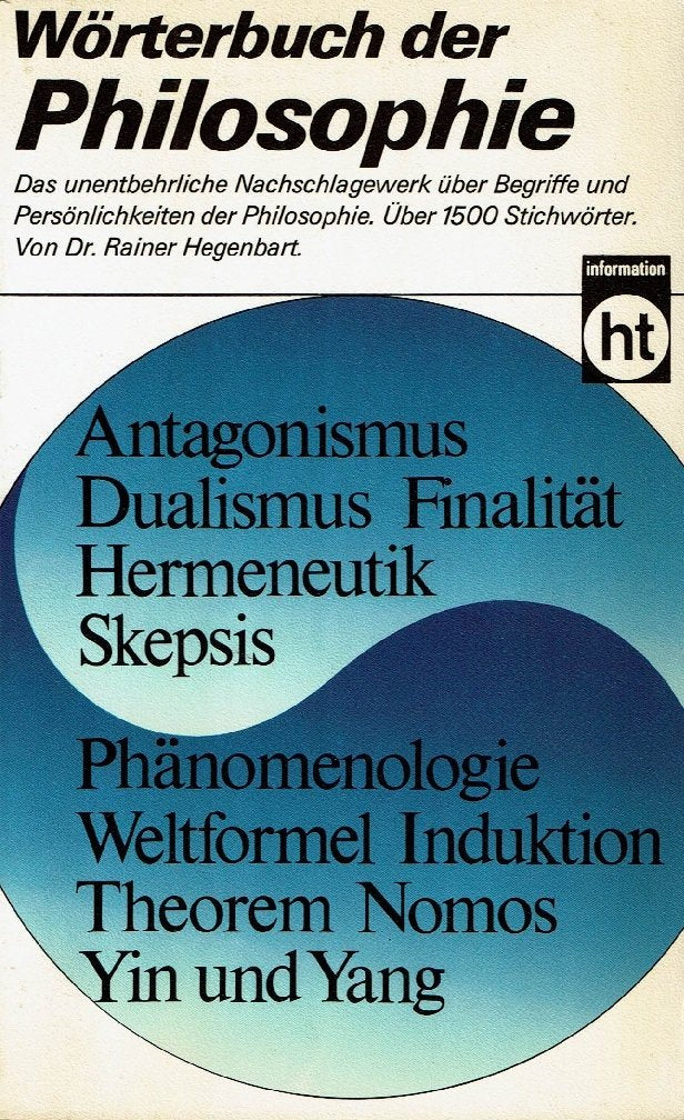 Wörterbuch der Philosophie. Philosophy Books