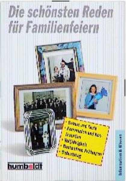 Die schönsten Reden für Familienfeiern (Humboldt Taschenbücher) Professional & Reference Books