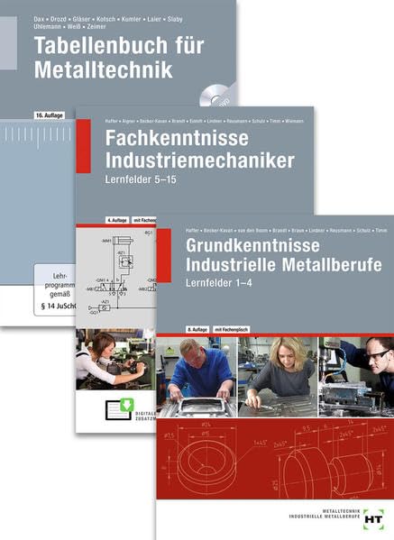 Paketangebot Der Industriemechaniker: Lernfelder 1-15 + Tabellenbuch Study Guides