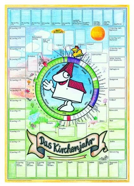 Das Kirchenjahr: Einzelposter mit Aufklebern. Reliposter Parents & Children